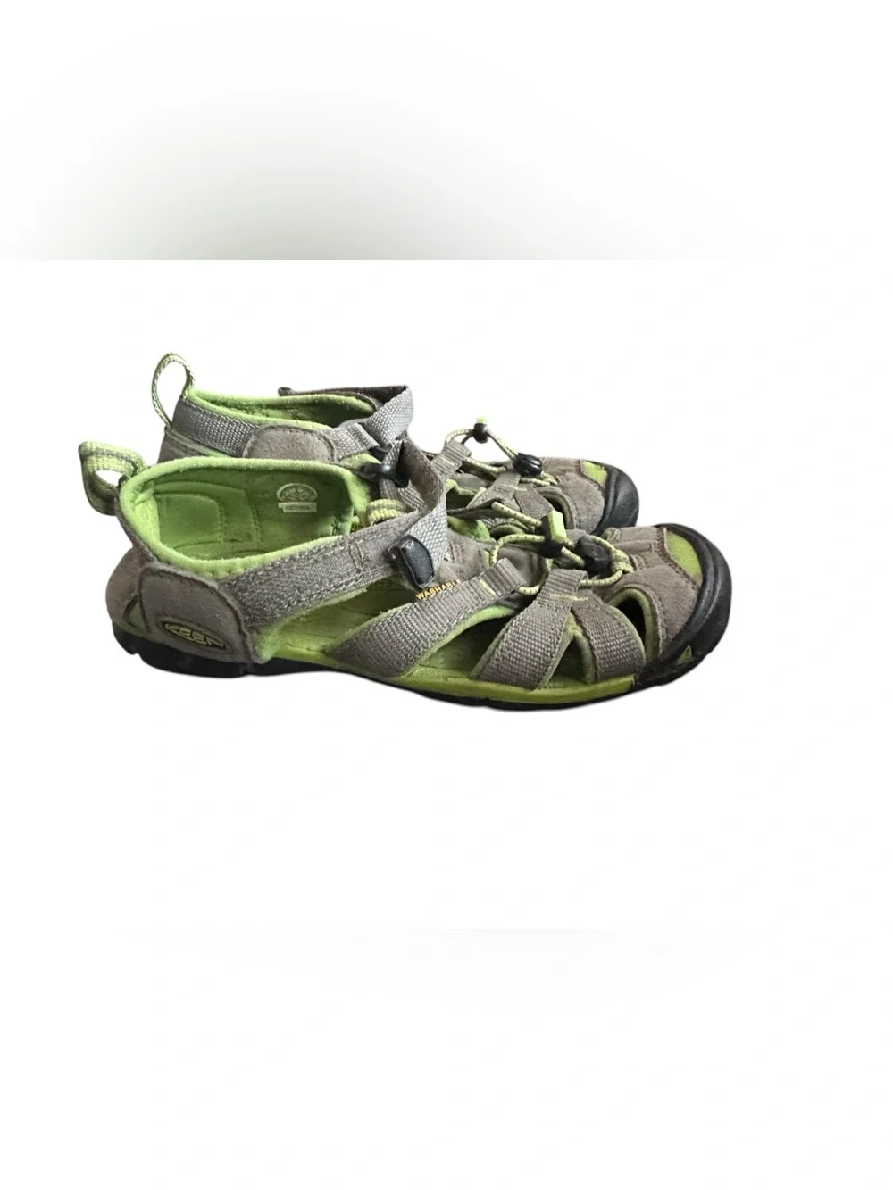 KEEN Clearwater CNX Sandals Lime Green Gray‎ Youth Size 3